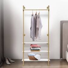 Gold Wall Mounted Iron Clothes Rack