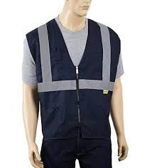 Erb expandable navy polyester mesh safety vest. Buy Safety Depot Non Ansi Safety Vest Zipper With Pockets High Visibility Reflective Navy Blue A520 2xl Features Price Reviews Online In India Justdial