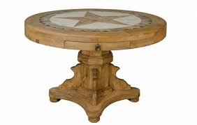 5 out of 5 stars. Lone Star Rustic Lt Mes 46 Mxg Rustic Round Pedestal Table With Marble And Large Star