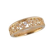 Gold wedding rings for women. Allison Kaufman 14kt Gold Ladies Wedding Ring H210 94938 Y Mccoy Jewelers Bartlesville Ok