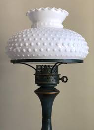Vintage Tole Lamp With Milk Glass Shade