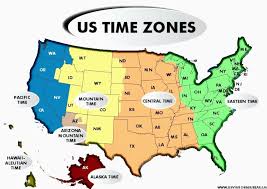 Legible Us Time Zone Map Timezone Map Of World Map Of The