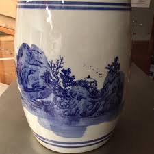 Blue And White Porcelain Garden Stool