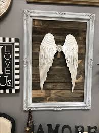 Angel Wings Framed With Reclaimed Wood