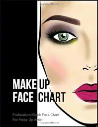 professional blank face chart for make