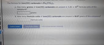 iron iii carbonate is fe2 co3