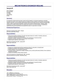 When you are ready to send your resume to potential employers, write a career objective that gets noticed. Mechatronics Engineer Resume Great Sample Resume