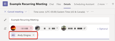 microsoft teams recurring meetings