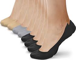 Amazon.com: Women and Men No Show Socks - Non-Slip Invisible Low Cut Socks (Mixed, 8 Pairs) : Clothing, Shoes & Jewelry