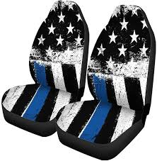 Set Of 2 Car Seat Covers American Flag