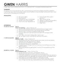 Waitress Resume Objective Cosy Sample Resume Objective For