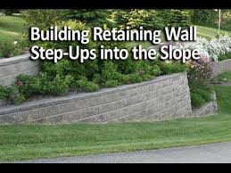 Building Retaining Wall Step Ups Into