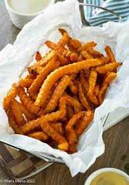 frozen sweet potato fries in the air