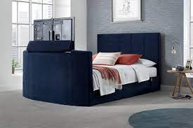 Thornberry Blue Velvet Electric Tv Bed