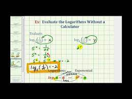 Ex 2 Evaluate Logarithms Without A