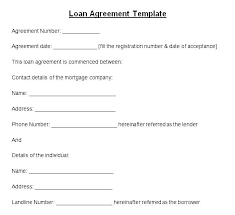 Personal Loan Document Free Template Agreement Sample