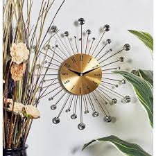 Gold Metal Starburst Og Wall Clock