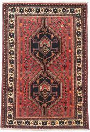 persian nomadic shiraz rug bright red