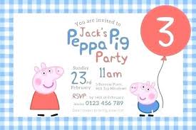 Invitation Peppa Pig Pig Birthday Party Invitation Template Free