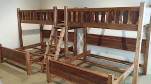 rustic custom l shaped bunk bed