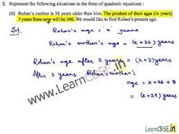Algebra Quadratic Equation For