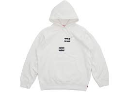 Supreme has also chosen to keep the oversized shape that fans like so much! Supreme Comme Des Garcons Shirt Split Box Logo Hooded Sweatshirt White Fw18