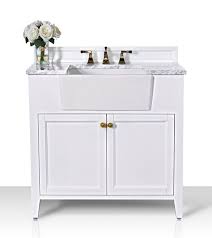 No two slabs of marble are the same! Ancerre Designs Vts Adeline 36 W Cw Gd Adeline 36 Inch Bath Vanity Set In White With Italian Carrara White Marble