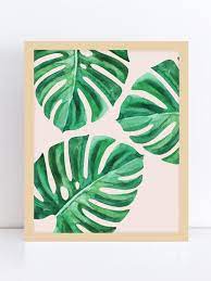 palm leaf wall decor tropical leaf