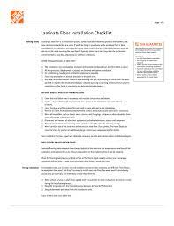 laminate floor installation checklist