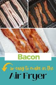 air fryer bacon garnished plate