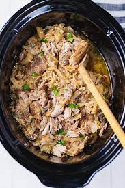 slow cooker pork and sauer