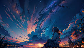 anime sunset hd wallpapers and backgrounds