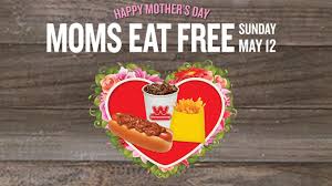 moms eat free at wienerschnitzel on may