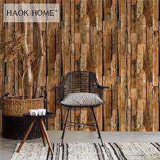 HaokHome Vintage Wood 3d Wallpaper ...