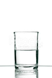 Half Glass Of Water Stock Photo