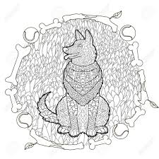 Free for commercial use no attribution required high quality images. High Detail Patterned German Shepherd In Entangle Style Adult Coloring Page With A Dog For Antistress Art Therapy Zendoodle Template For T Shirt Tattoo Poster Royalty Free Cliparts Vectors And Stock Illustration Image