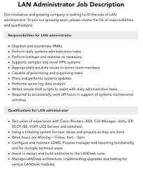 lan administrator job description