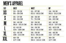 Mens Clothing Chart How To Convert From Womens To Mens