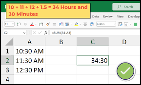 how to sum time in excel formula tips