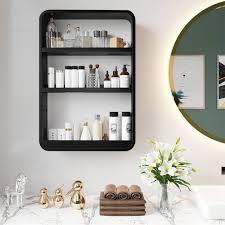 wall mounted cosmetic organizer rack