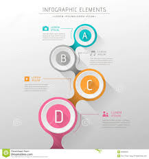Flat Design Vector Abstract Flow Chart Infographic Elements
