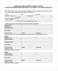free 10 consent affidavit forms in pdf