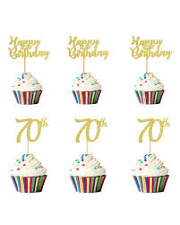 happy birthday 70 cupcake topper