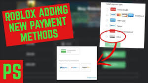 payment methods for ing robux