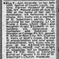 obituary for kelly ann mcardle