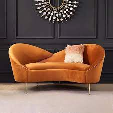 1600mm velvet curved sofa small 2