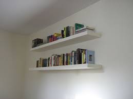 Floating Shelves White Wall Bookshelves