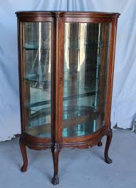 antique oak china curio cabinet