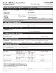 wellness evaluation form fill out and