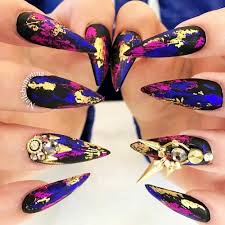 33 stunning gold foil nail designs to